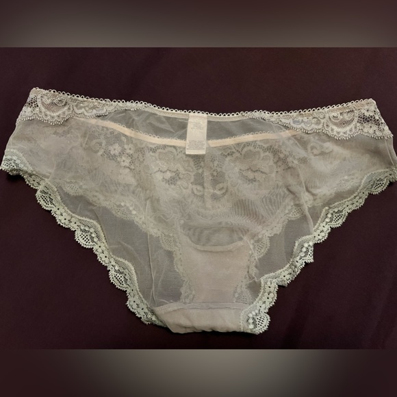 Victoria’s Secret gray lace with pink trim bikini panty, sz S - Picture 4 of 5